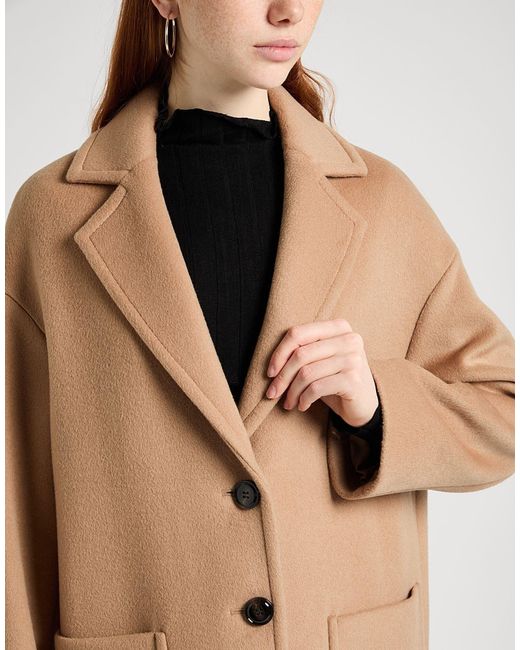 MAX&Co. Natural Stylish And Minimalist Single-Breasted Coat