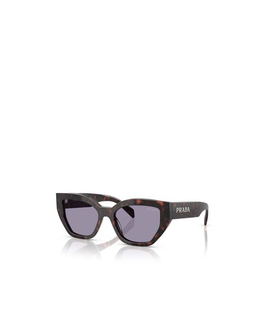 Prada White Eyewear Butterfly Frame Sunglasses