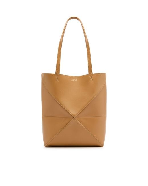 Loewe Brown Puzzle Medium Leather Tote