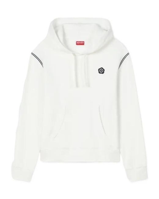 KENZO White 'Boke Flower 2.0' Embroidered Hoodie for men