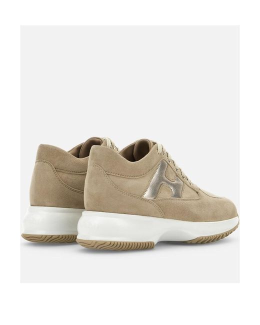 Hogan Natural Interactive Lace-Up Sneakers