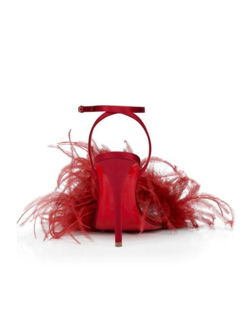 Christian Louboutin Red Miss Z Poupi Strappy Sandals