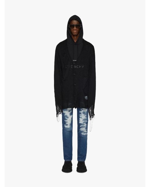 Givenchy Blue Slim Fit Destroyed Jeans for men