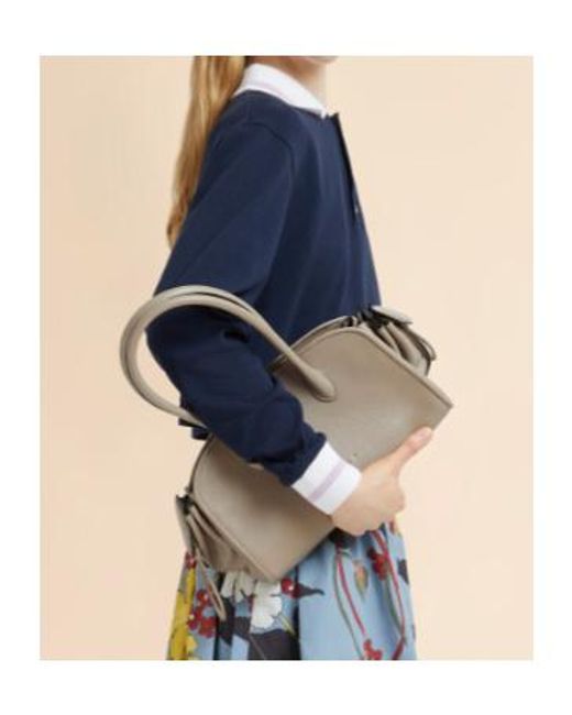 Marni Blue Logo Embroidered Striped-Trim Polo Shirt