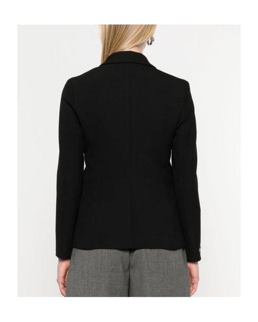 Peserico Black Single-Breasted Suit Jacket