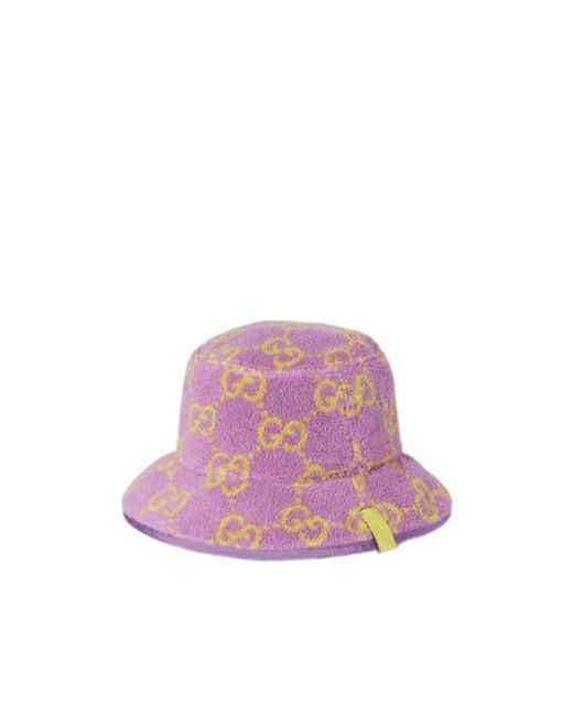 Gucci Pink Gg Jacquard Fisherman Hat
