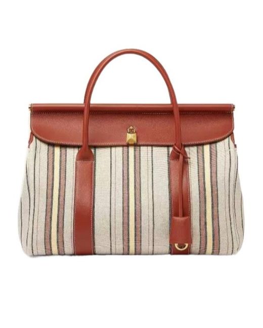 Loro Piana Brown Loom Bag L32 Handbag