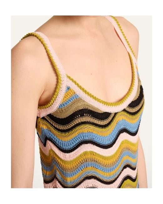 LaDoubleJ Metallic La Doublej Wave Knit Midi Dress