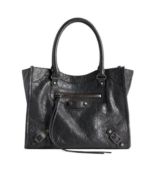 Balenciaga Black Le City Mini Leather Tote Bag