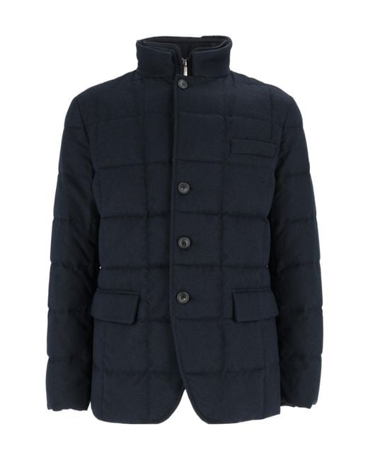 Fay Blue Long-Sleeved Down Jacket for men