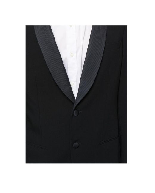 Giorgio Armani Black Two-Piece Wool Tuxedo for men