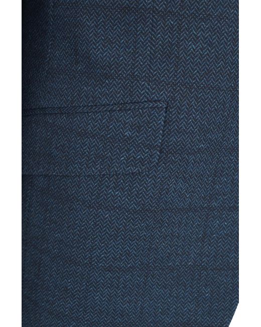 Etro Blue Single-Breasted Blazer for men