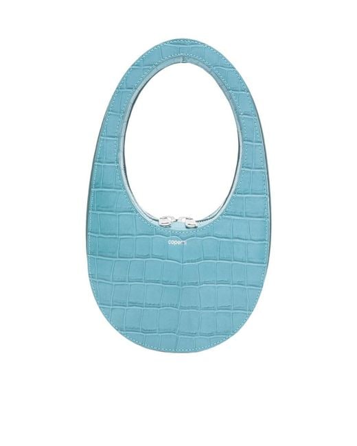 Coperni Blue Embossed Mini Swipe Bag