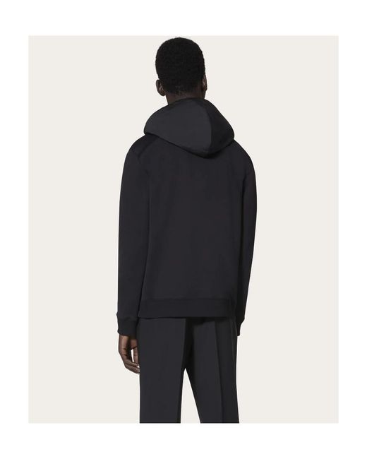 Valentino Black Vltn Zip Hoodie for men