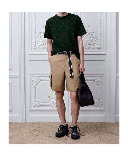 Dior Green Oblique T-Shirt, Relaxed Fit for men