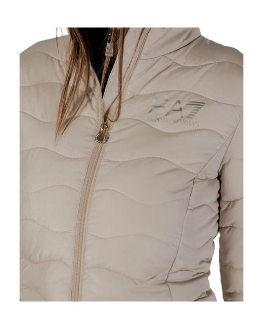 EA7 Natural High-Necked Cotton Jacket