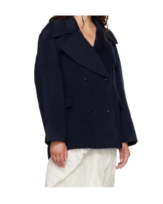 Loulou de Saison Blue Double-Breasted Jacket