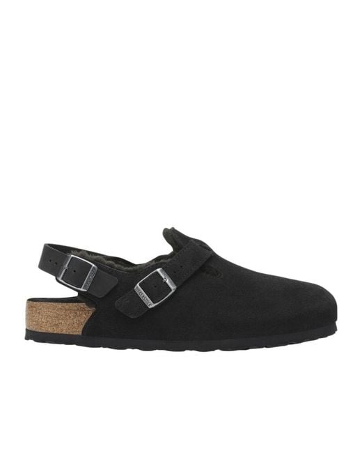 Birkenstock Black Tokio Buckle Detailed Slip-On Slippers for men