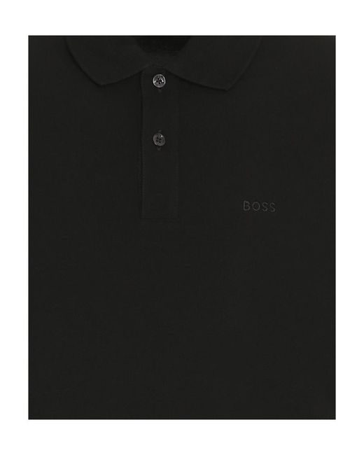 Boss Blue Boss Pallas Embroidered Straight Hem Polo Shirt for men