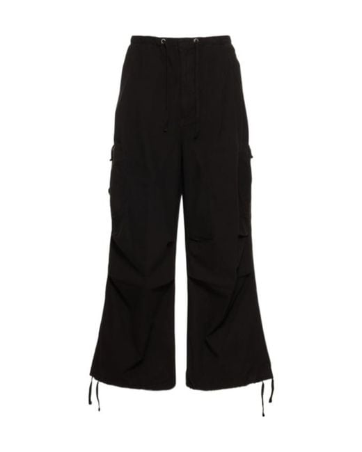 Jaded London Black Drawstring Casual Pants for men