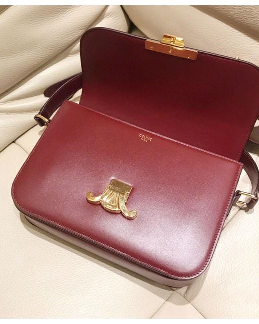 Céline Red Classique Triomphe Bag
