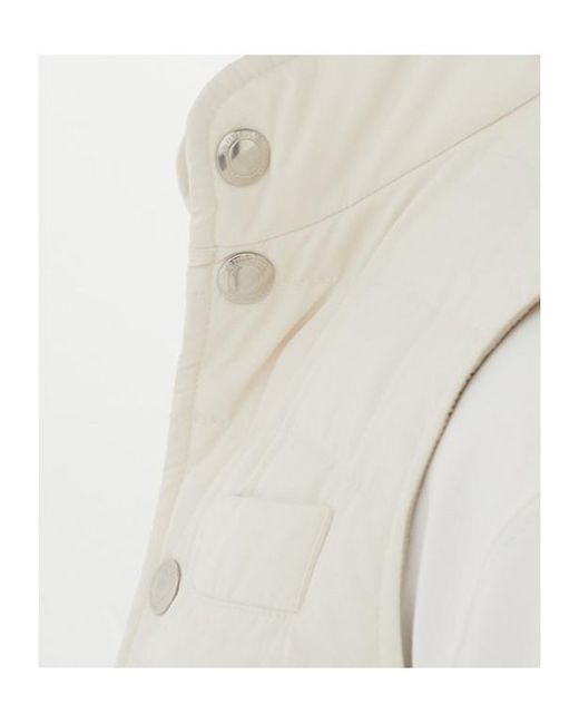Brunello Cucinelli White Quilted Sleeveless Down Jacket for men