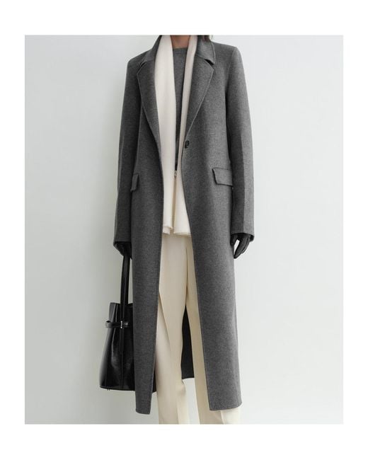 Totême Gray Totême Classic Double-Breasted Coat