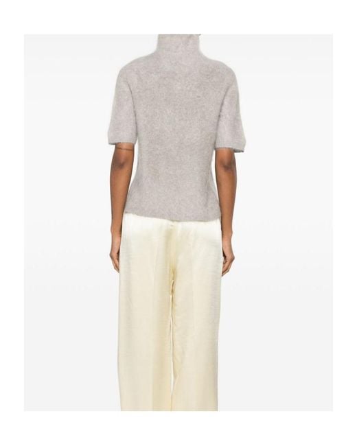 Soft Goat White Turtleneck Cashmere Sweater