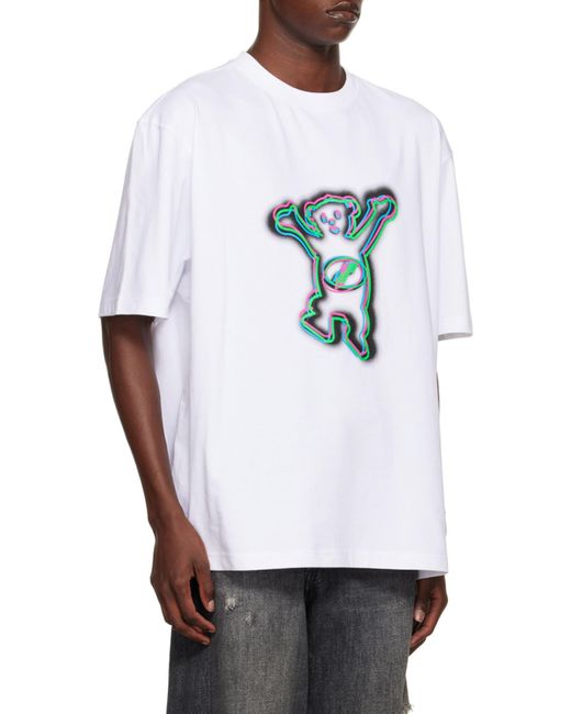 we11done White Graphic-Print Cotton T-Shirt for men