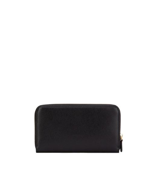 Ferragamo Black Gancini Zip-Around Wallet