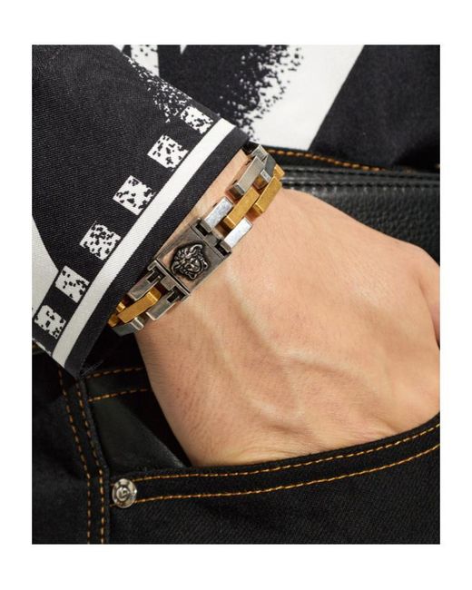 Versace Metallic Medusa Link Bracelet for men