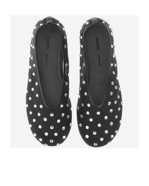 Khaite Gray The Marcy Embellished Ballet Shoes