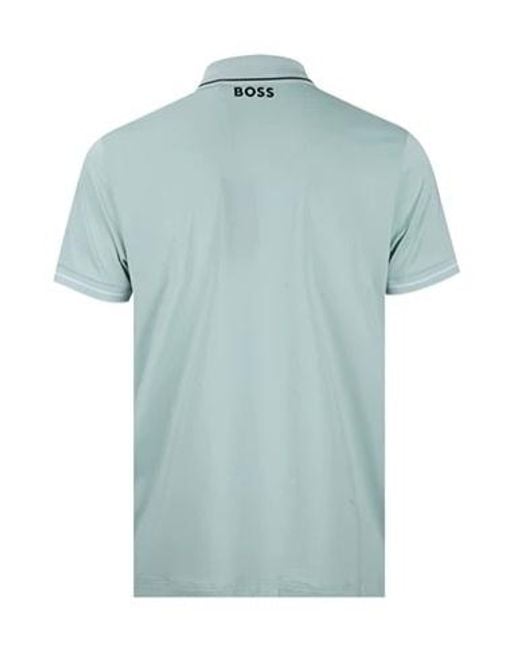 Boss Blue Short-Sleeve Polo Shirt for men