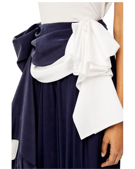 Loewe Blue Peplum Draped Belt