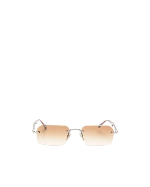 Gucci White Geometric Sunglasses