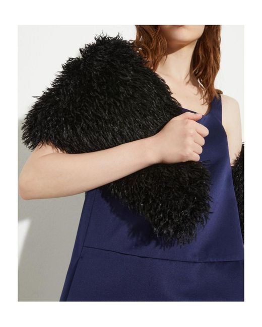 MAX&Co. Black Plush Shawl