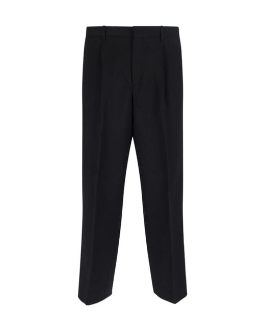 sunflower Black Pleated Wide Leg Pants for men
