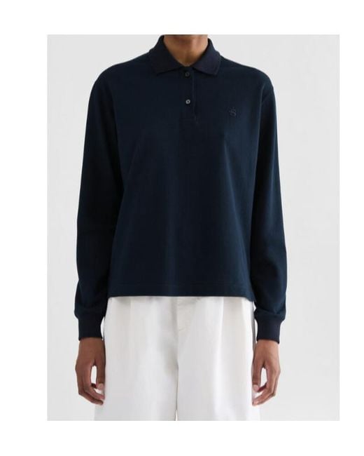 Jil Sander Blue Cotton Piquet Polo T-Shirt
