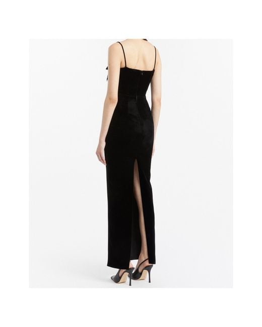 Alessandra Rich Black Velvet Dress With Bows