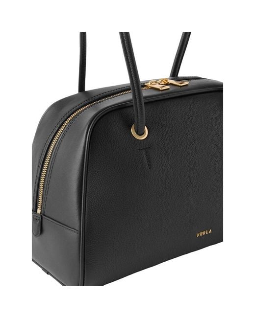 Furla Black Poppy Medium Shoulder Bag