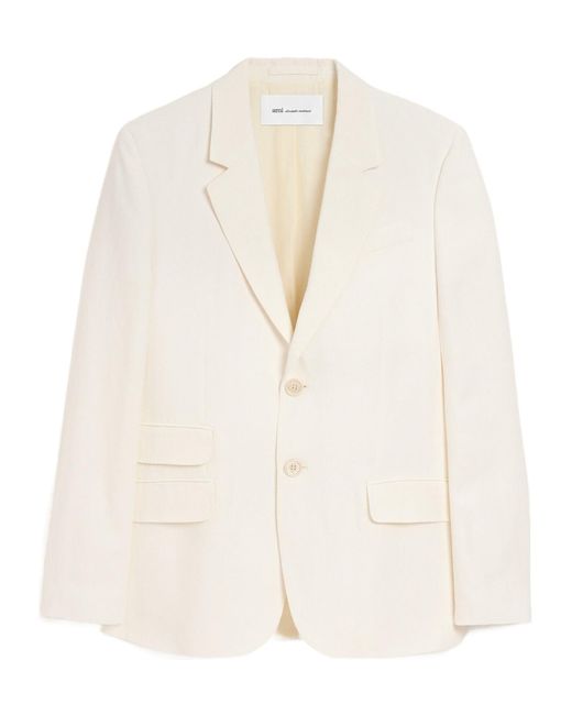AMI White Ami Straight Single Breasted Jacket for men