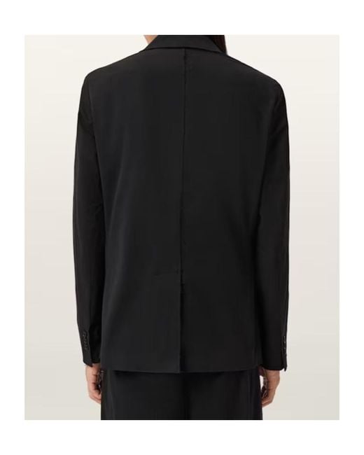 AllSaints Black Rebel Raw Edge Blazer for men