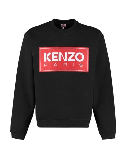 KENZO Black Logo Hoodie for men