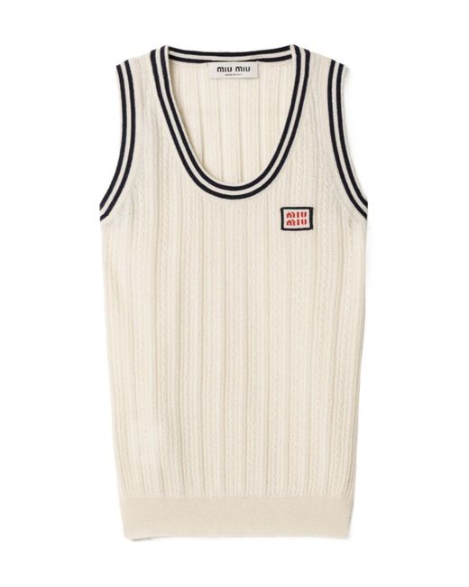 Miu Miu Natural Cashmere Top