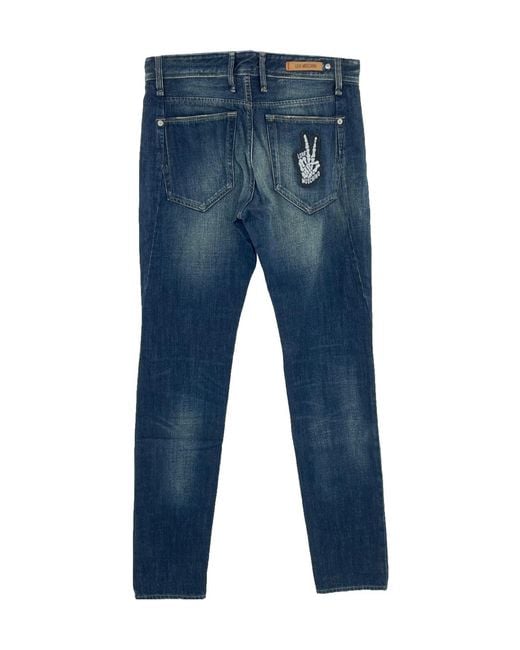 Moschino Blue Five-Pocket Denim Trousers for men