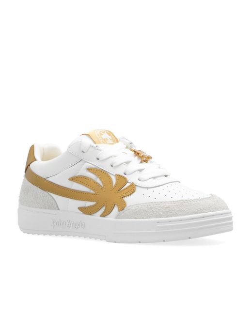 Palm Angels White Palm Patch Low-Top Sneakers