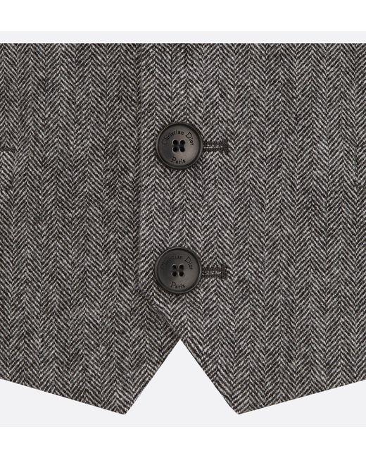 Dior Gray Button Wool Vest