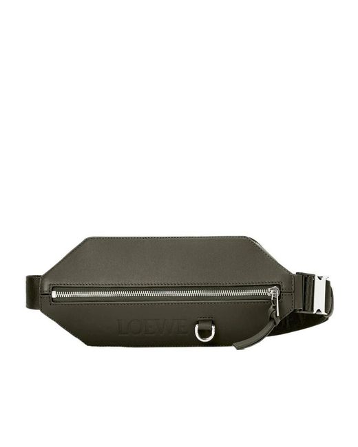 Loewe Gray Zippered Crossbody Bag for men