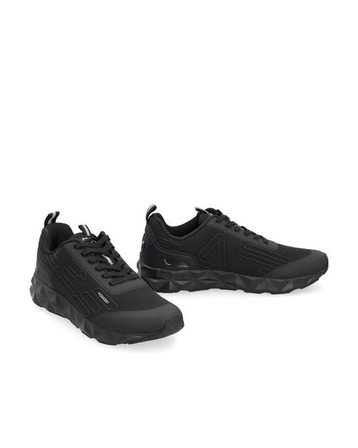EA7 Black Ultimate Kombat Lace-Up Sneakers for men