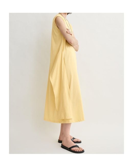 Totême  Metallic Tie-waist Jersey Dress Buttercup